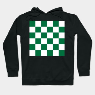 Green and white checkerboard print Hoodie